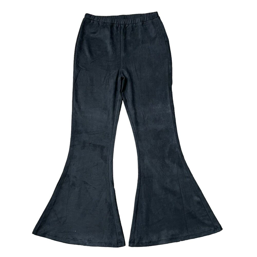 MinkPink Size M Truth Potion Flare Black Pants High Rise Microfiber Feel Women’s